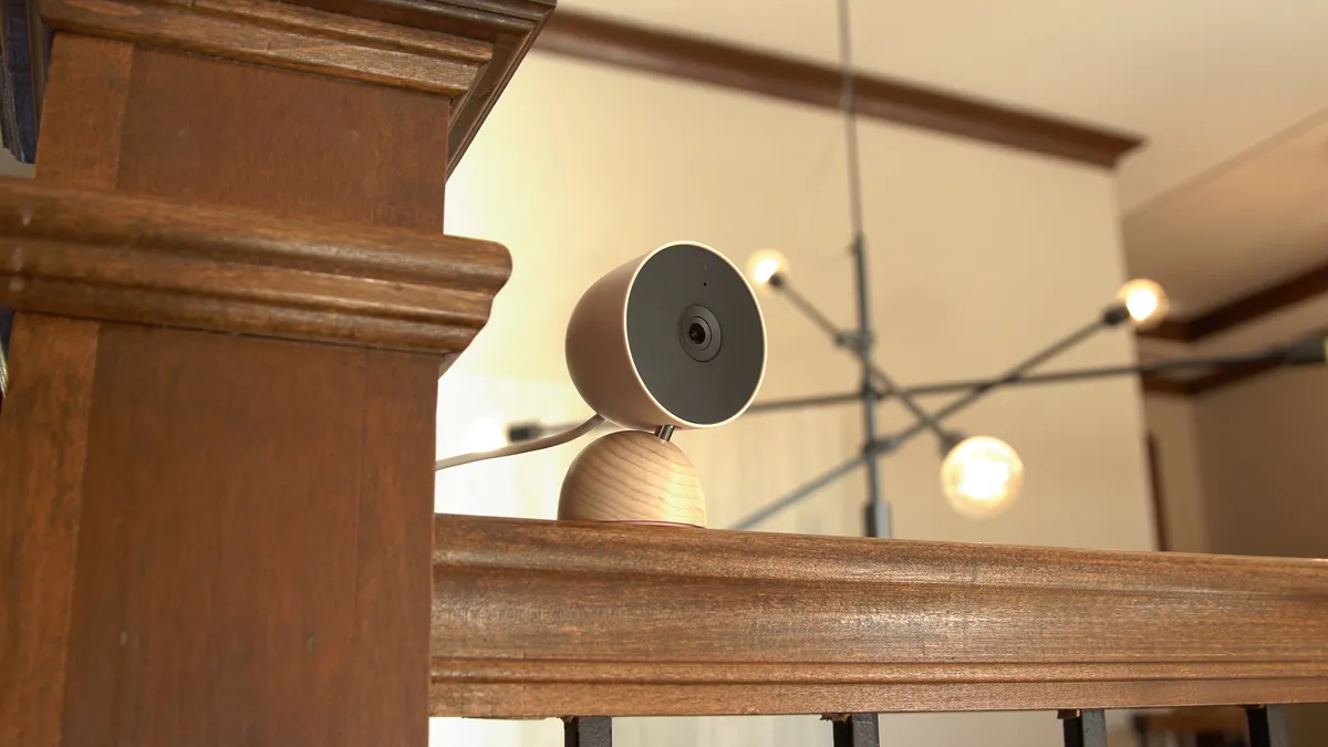 PoE cable run for a security camera system